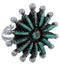 Turquoise Needlepoint Sterling Silver Ring Size 4-1/2 AX87431